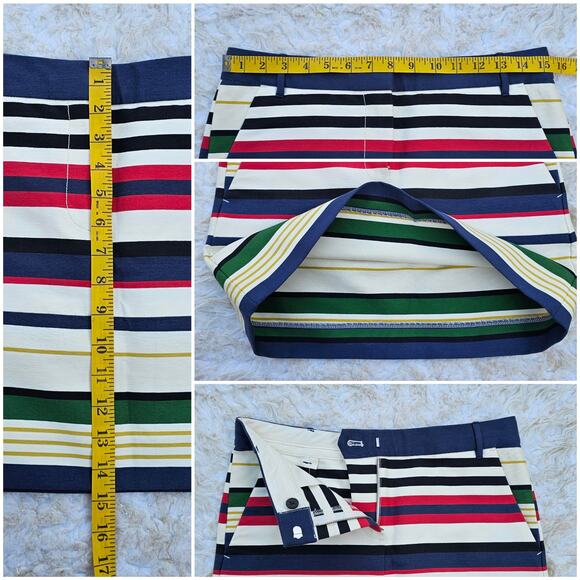 Bold Striped Mini Skirt J. Crew Size 2 Nautical Multi Stripe Primary Kidcore NWT - Picture 7 of 9